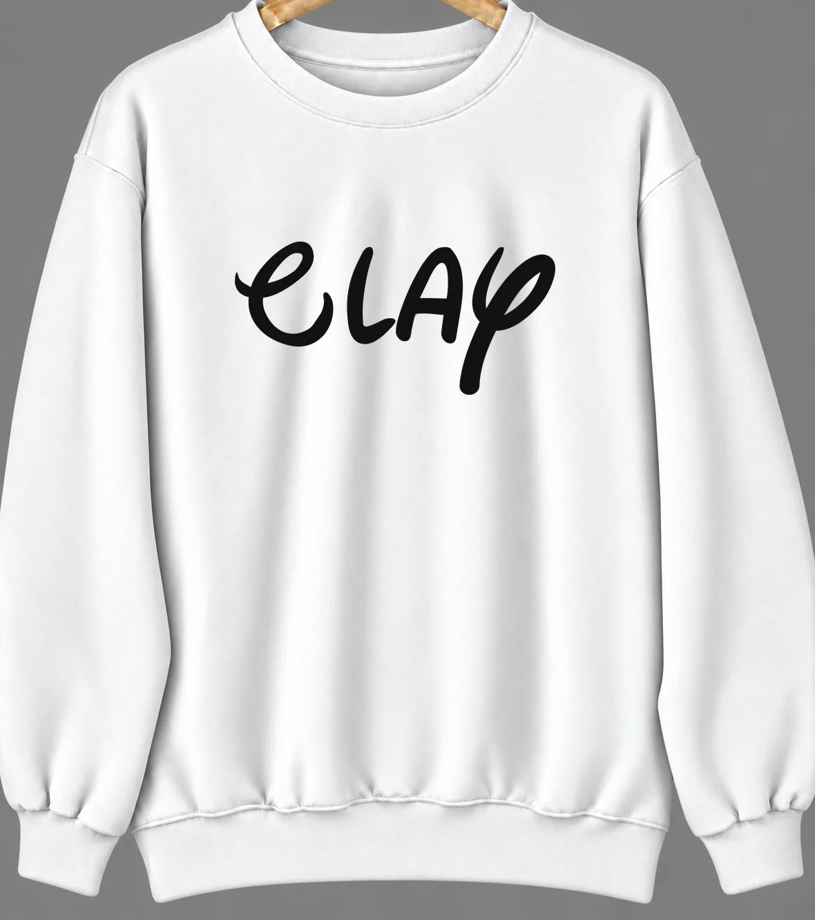 Clay, Pennsylvania Hometown Crewneck — White