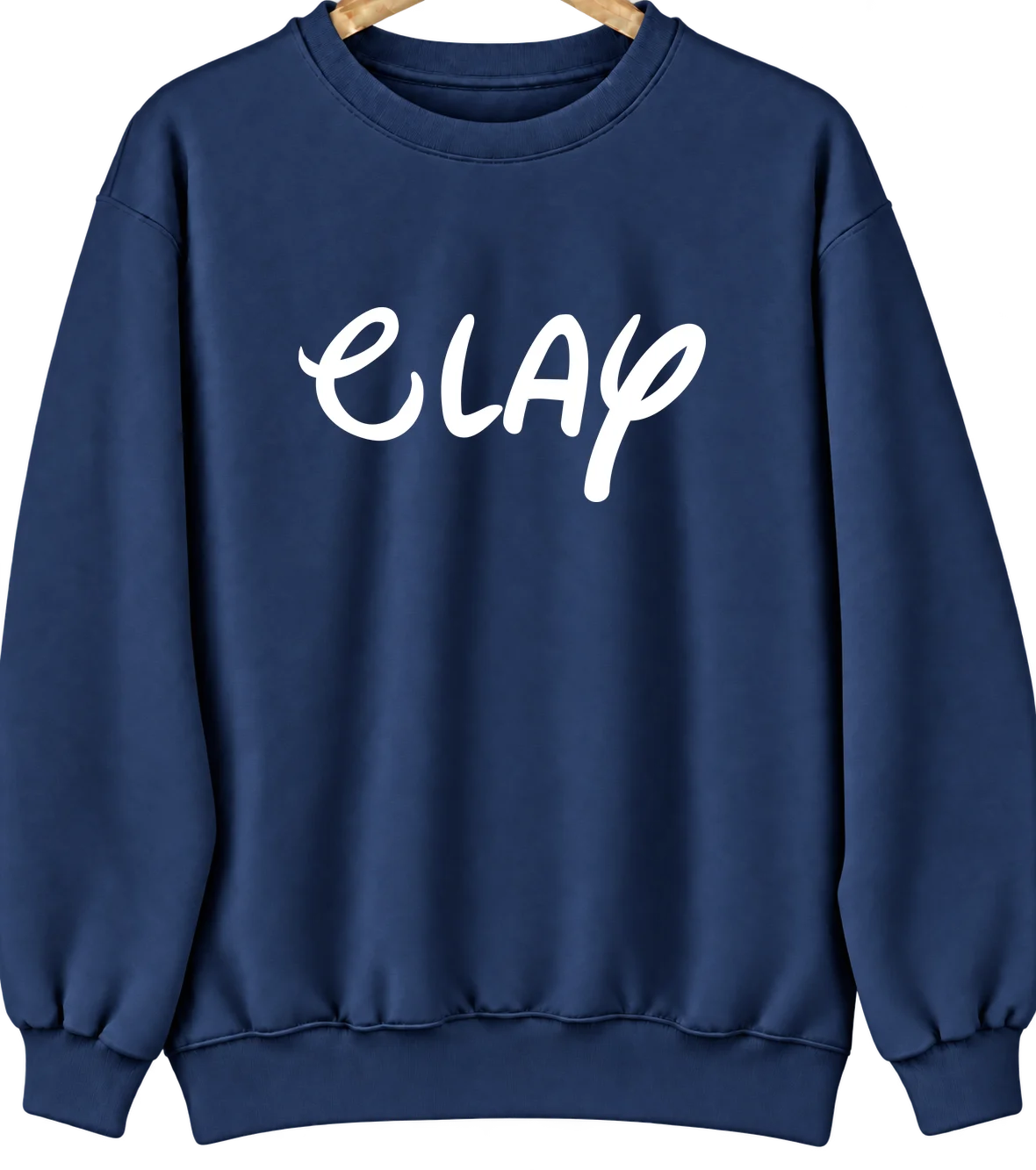 Clay, Texas Hometown Crewneck — Navy