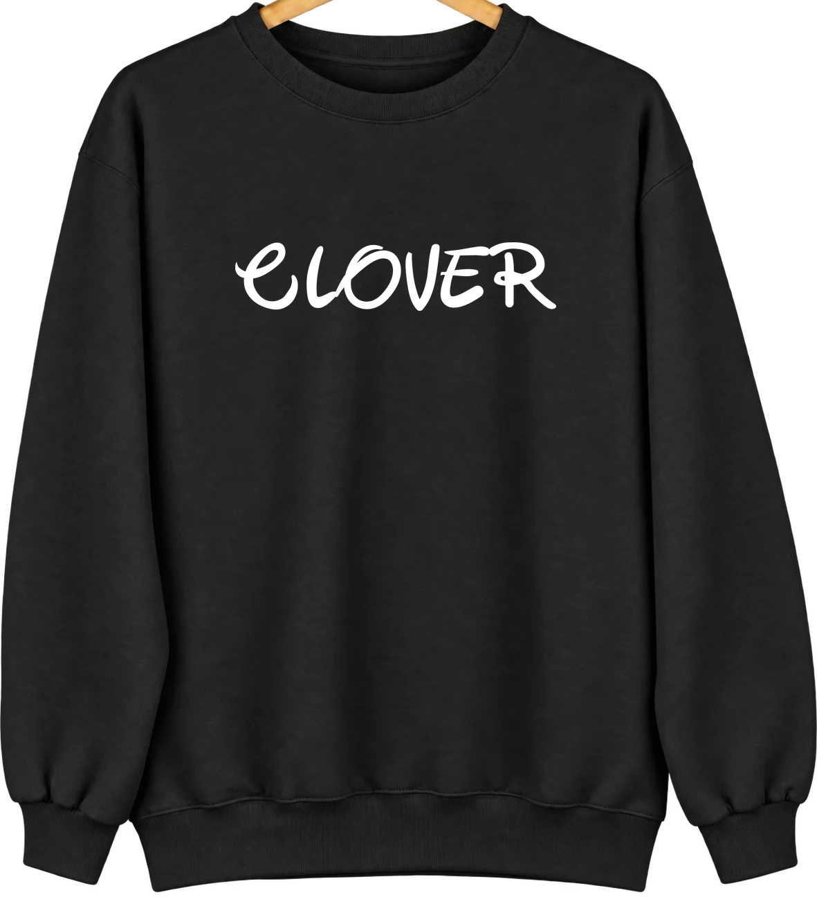 Clover, Virginia Hometown Crewneck — Black