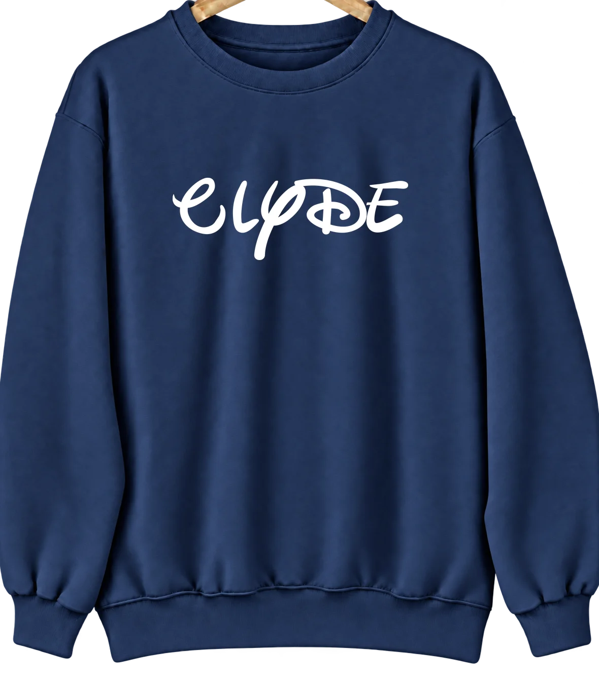 Clyde, California Hometown Crewneck — Navy