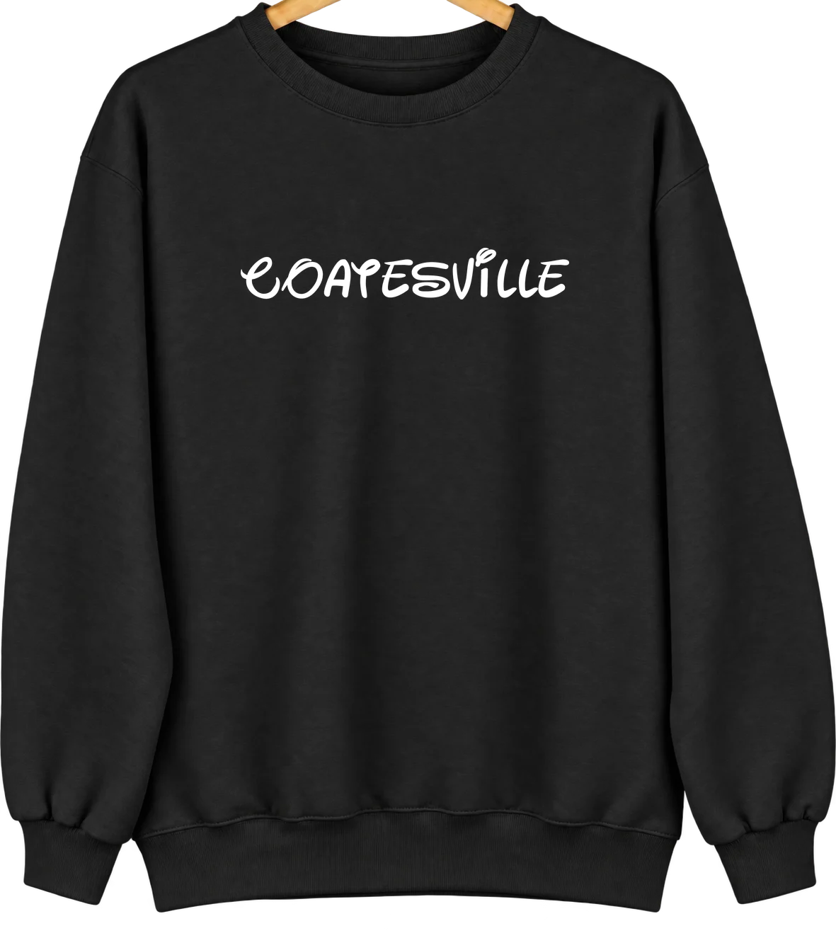 Coatesville, Pennsylvania Hometown Crewneck — Black