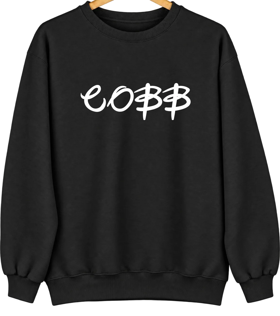 Cobb, California Hometown Crewneck — Black