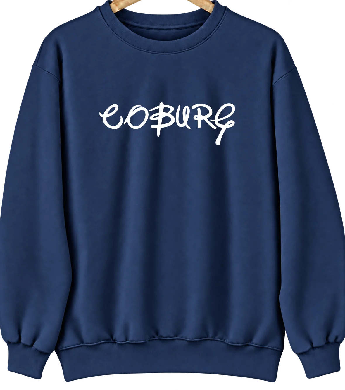 Coburg, Iowa Hometown Crewneck — Navy
