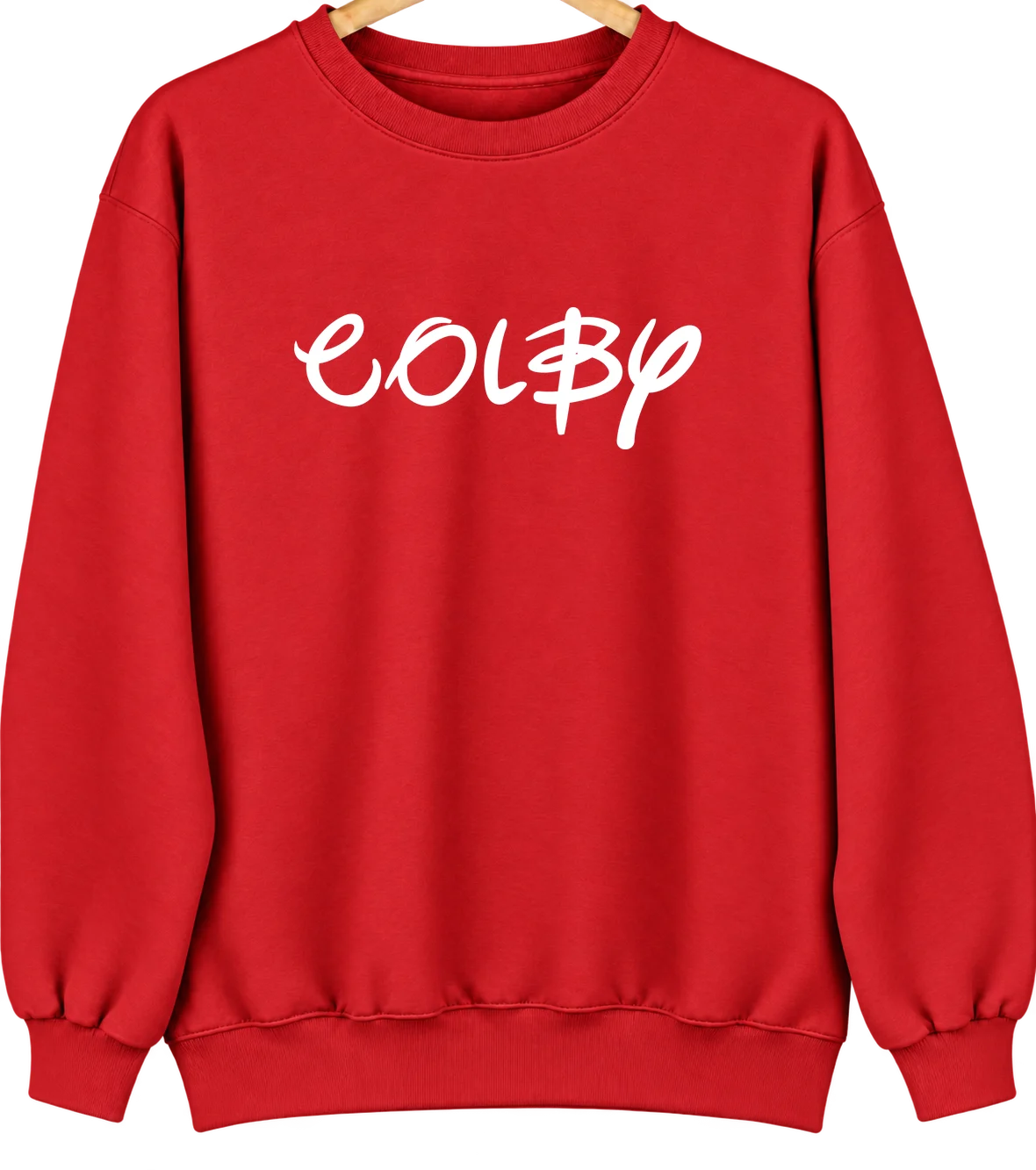 Colby, Kansas Hometown Crewneck — Red