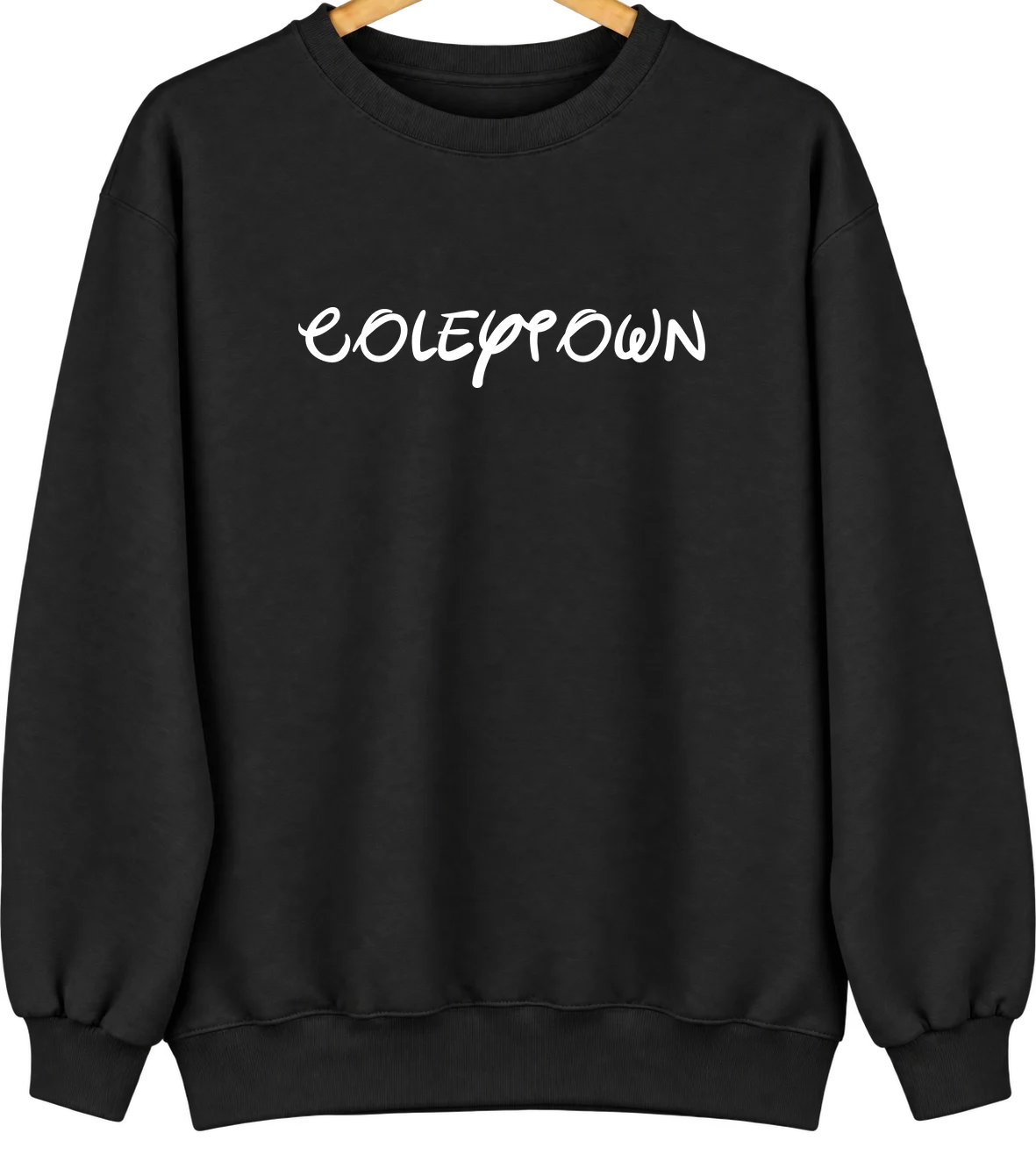 Coleytown, Connecticut Hometown Crewneck — Black