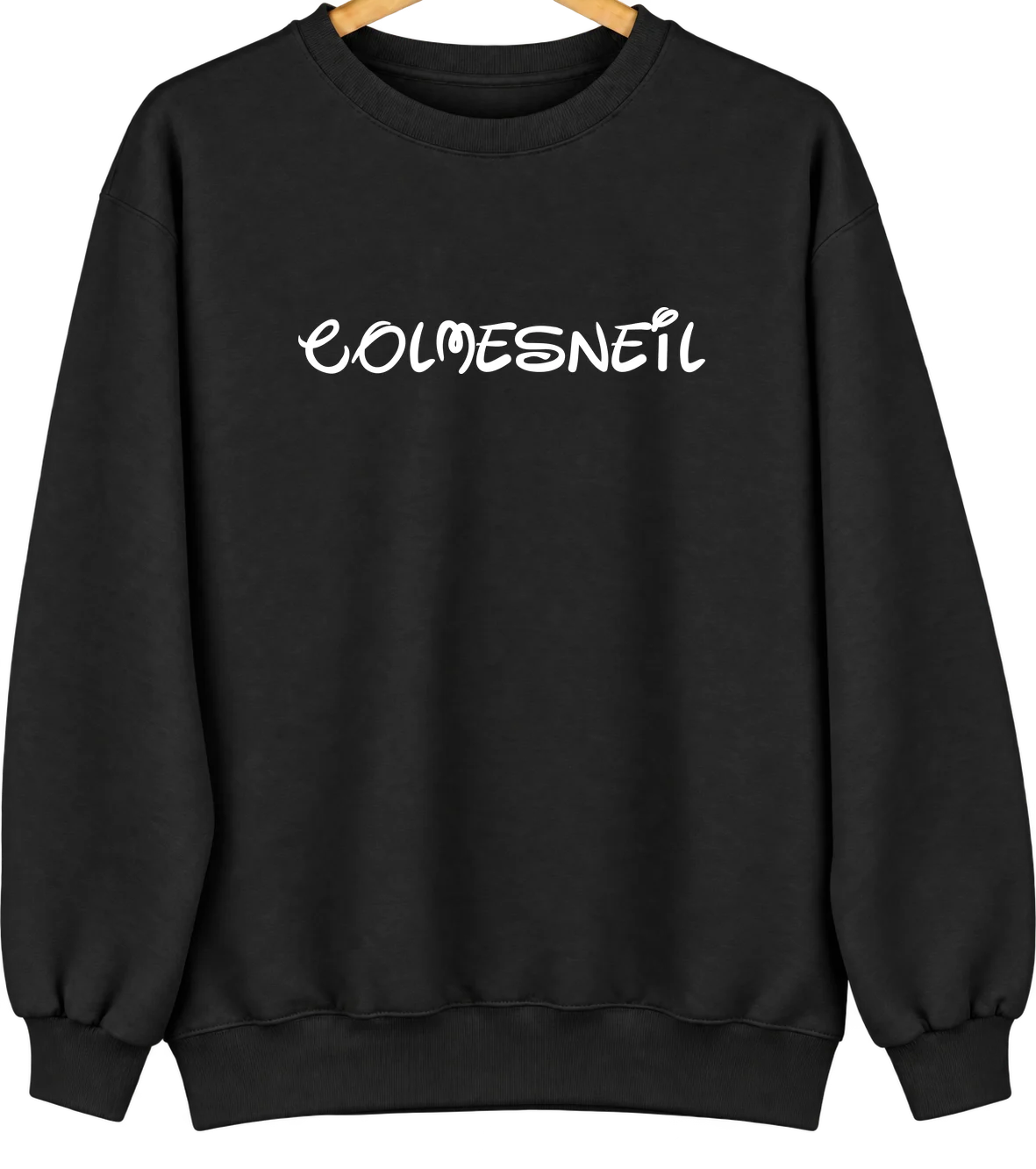 Colmesneil, Texas Hometown Crewneck — Black