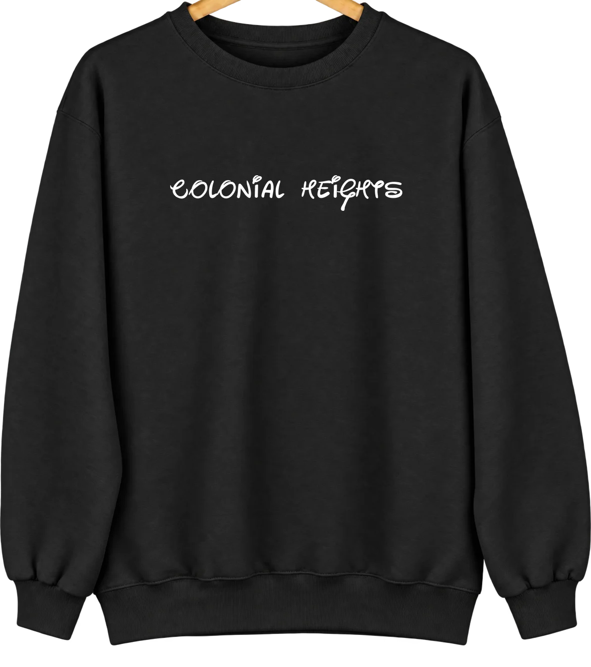 Colonial Heights, Tennessee Hometown Crewneck — Black