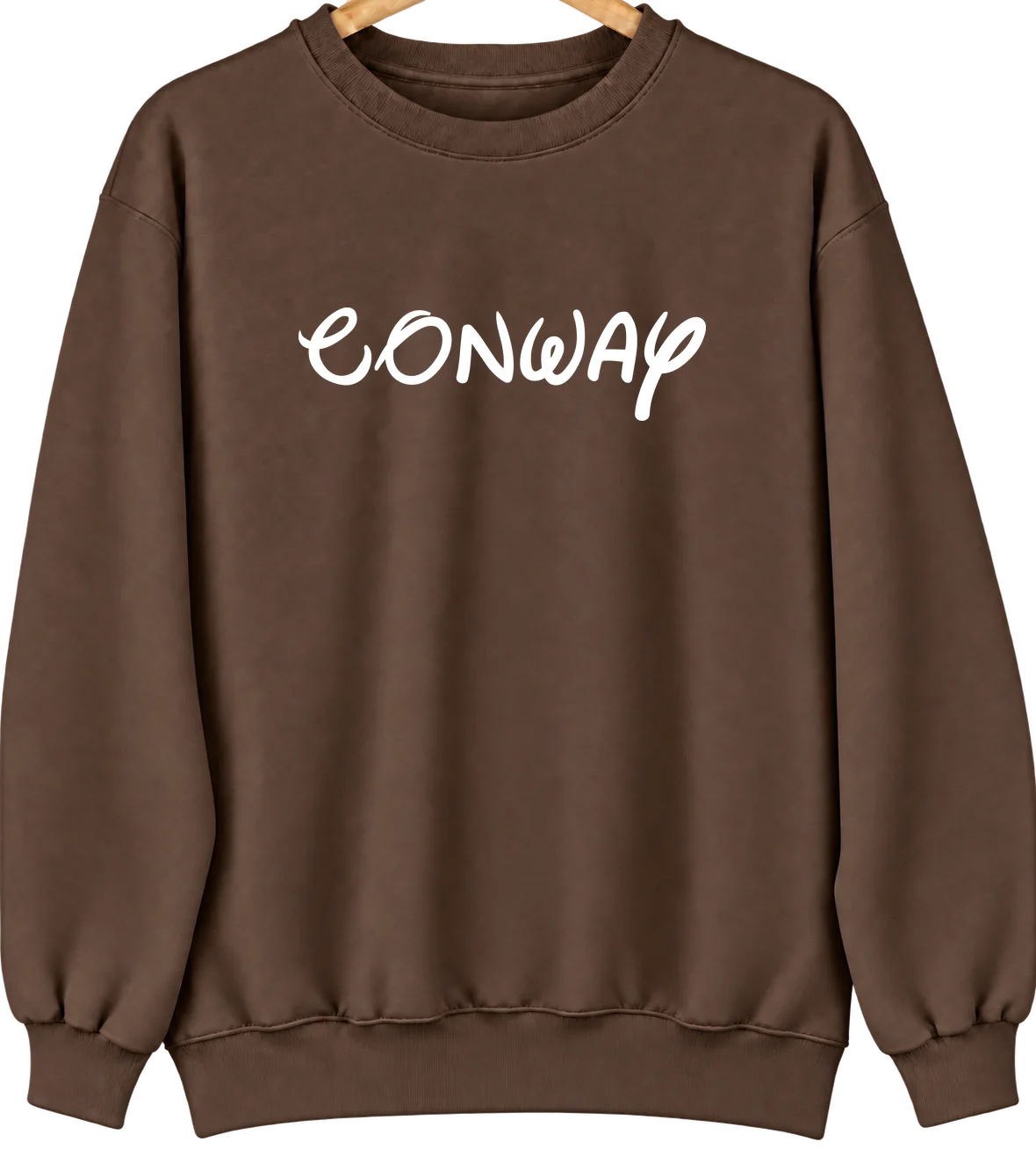 Conway, New Hampshire Hometown Crewneck — Brown