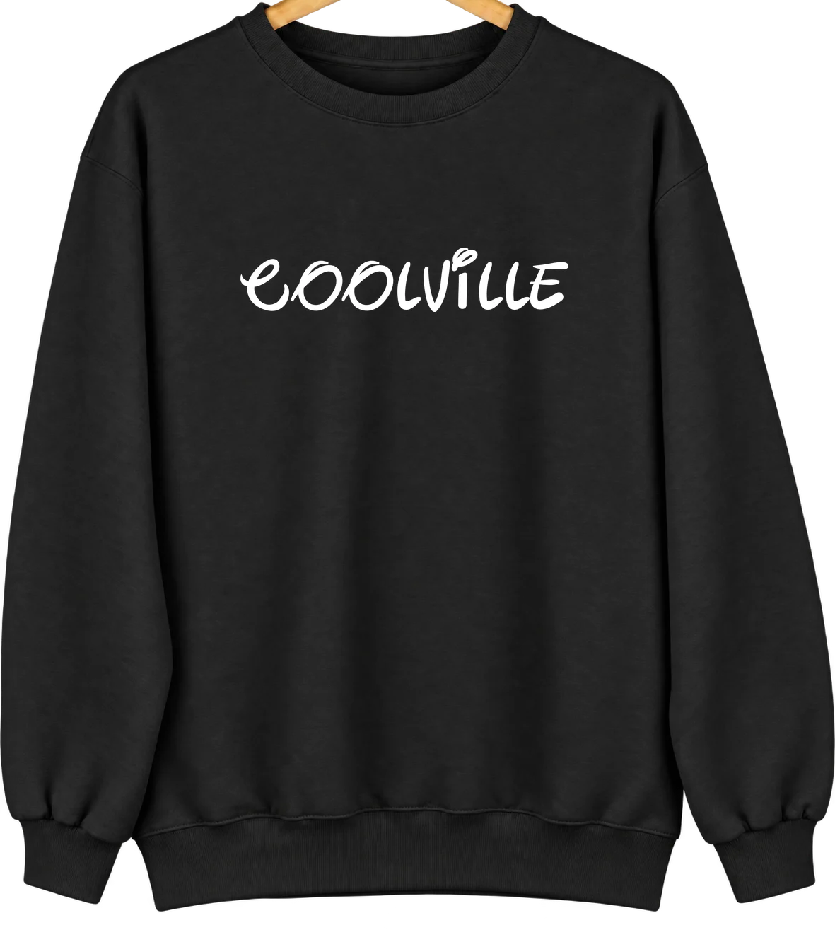 Coolville, Ohio Hometown Crewneck — Black