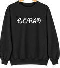 Coram, Montana Hometown Crewneck — Black
