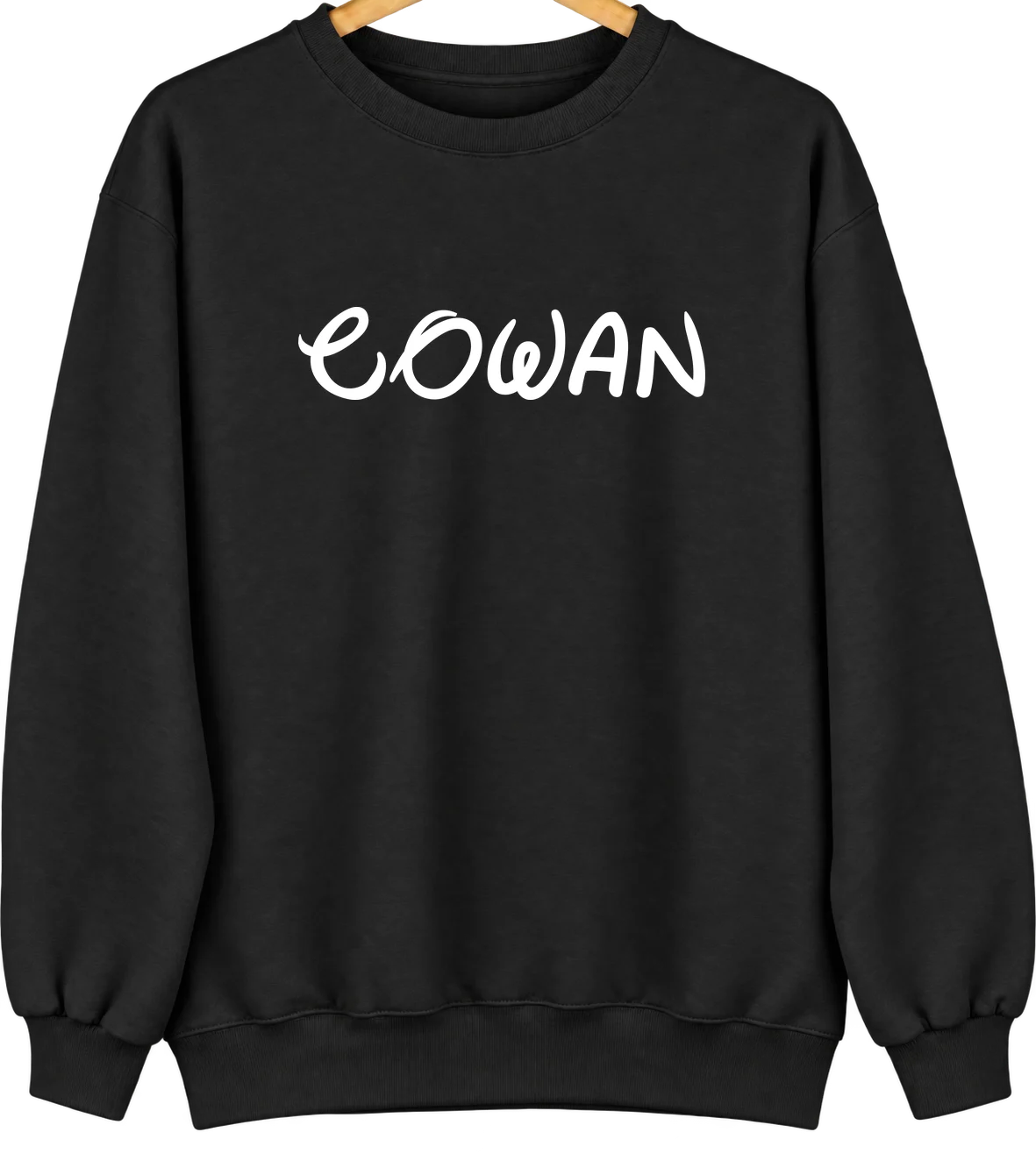 Cowan, Indiana Hometown Crewneck — Black