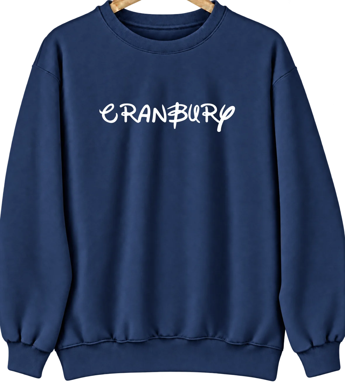Cranbury, New Jersey Hometown Crewneck — Navy