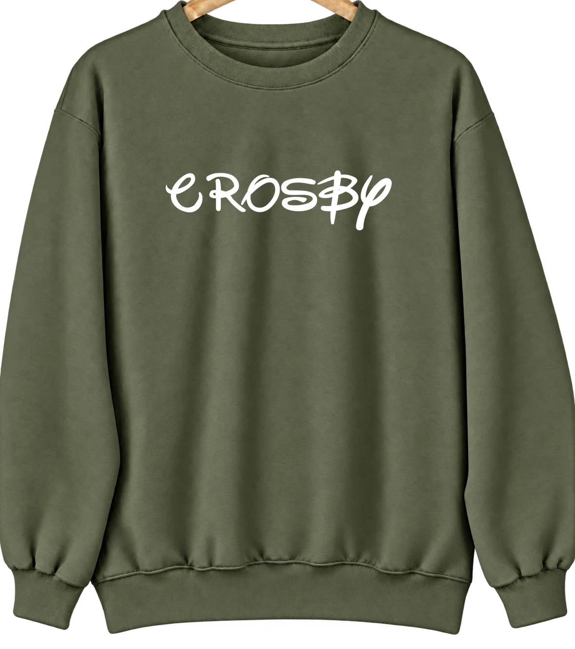 Crosby, Texas Hometown Crewneck — Military Green