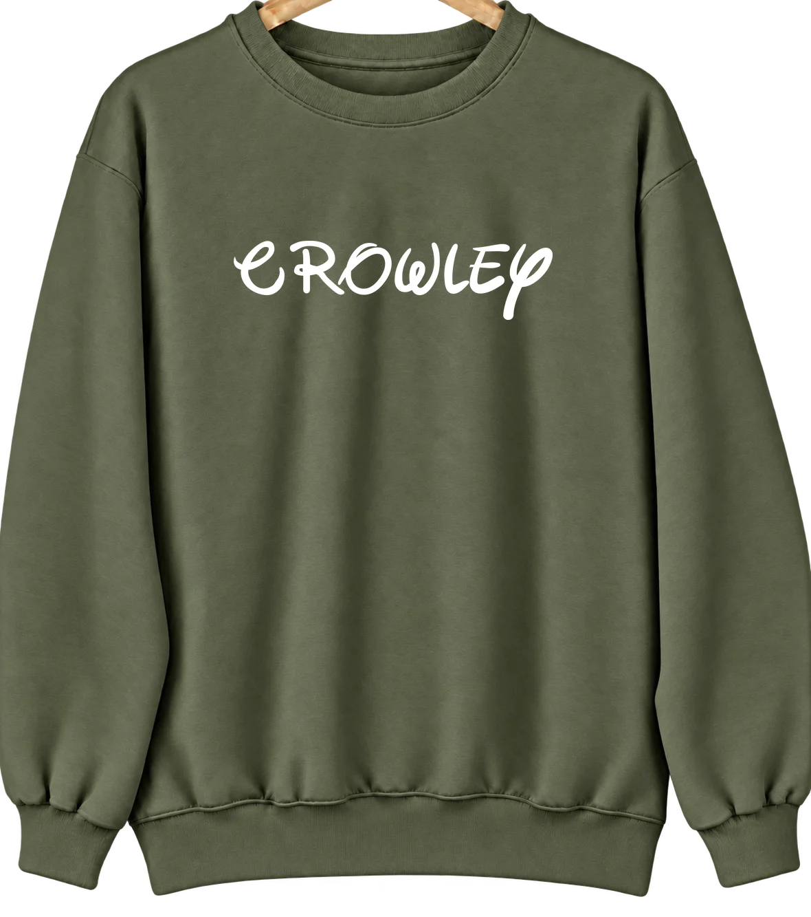 Crowley, Texas Hometown Crewneck — Military Green