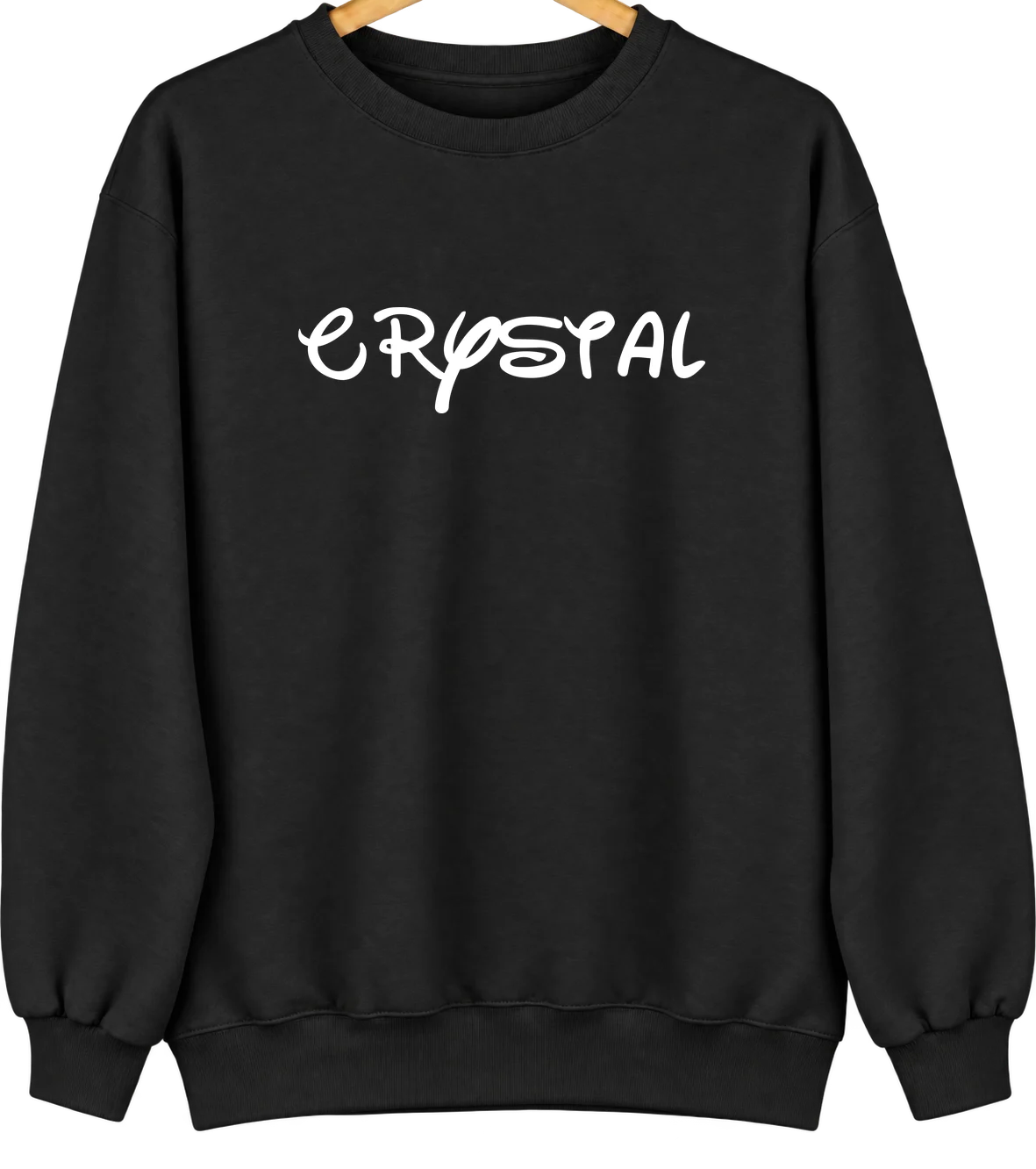 Crystal, Minnesota Hometown Crewneck — Black