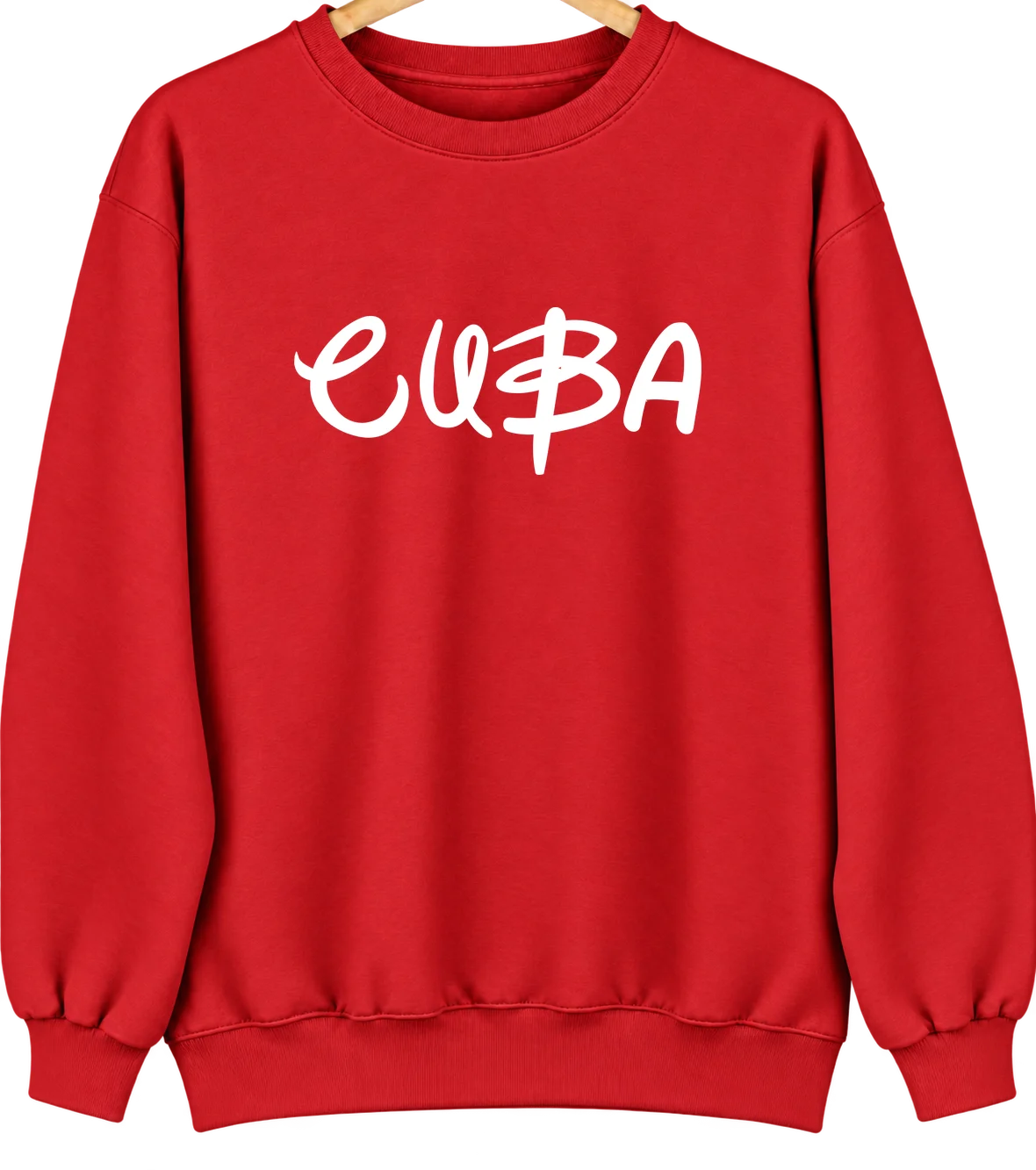 Cuba, Missouri Hometown Crewneck — Red