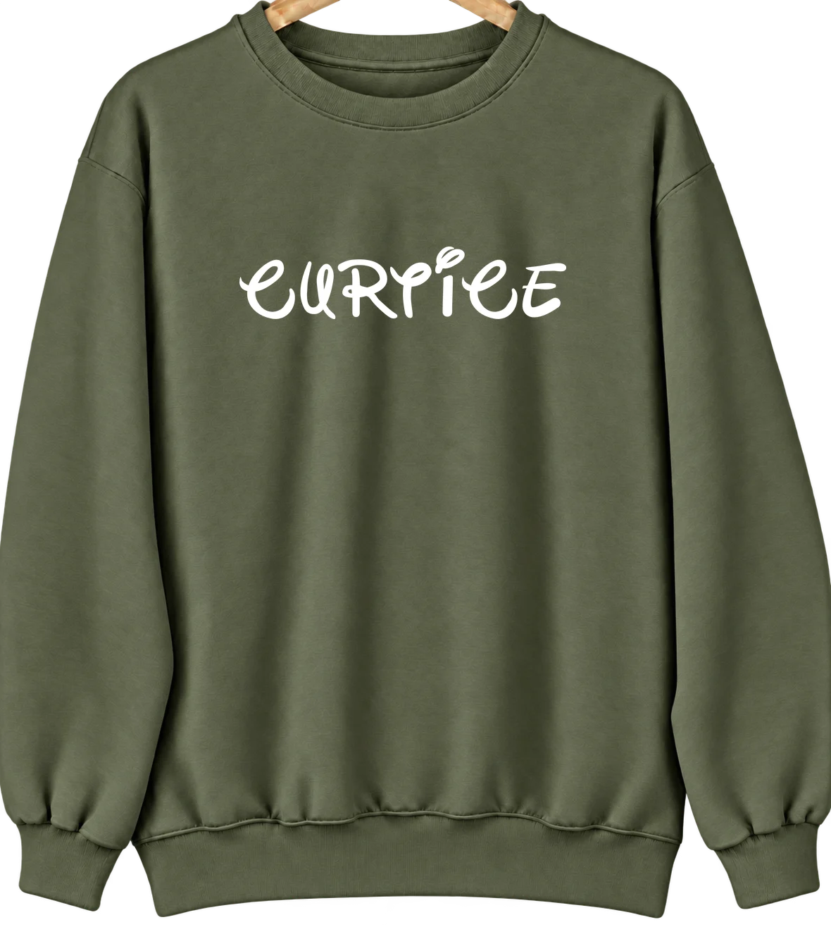 Curtice, Ohio Hometown Crewneck — Military Green