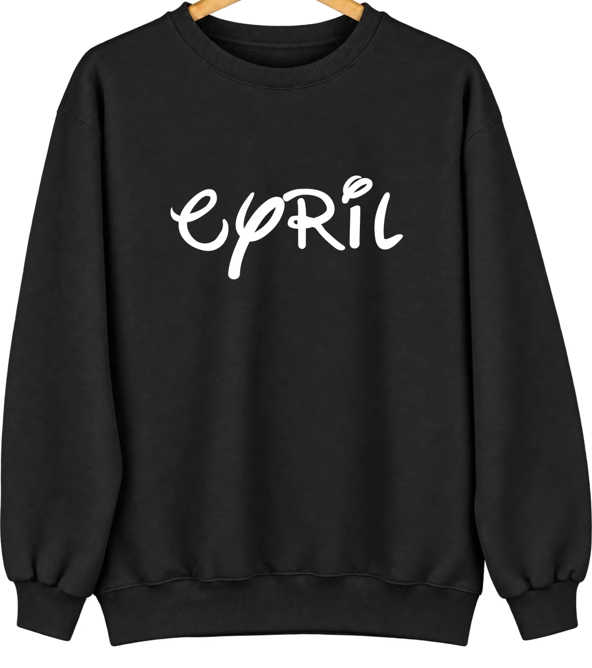 Cyril, Oklahoma Hometown Crewneck — Black