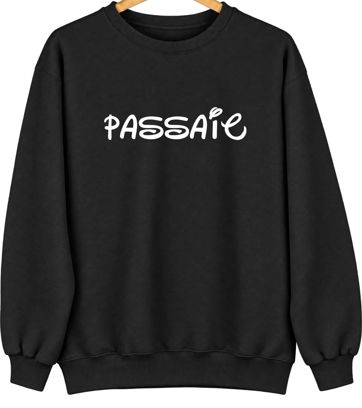 Passaic, New Jersey Hometown Crewneck — Black