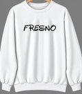 Fresno, California Hometown Crewneck — White