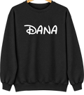 Dana, Indiana Hometown Crewneck — Black