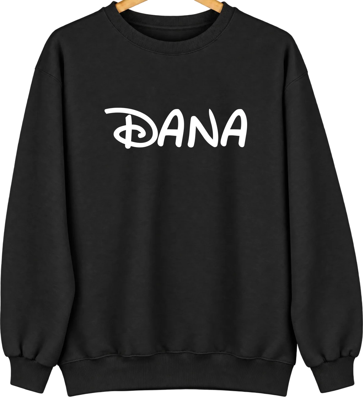 Dana, Indiana Hometown Crewneck — Black