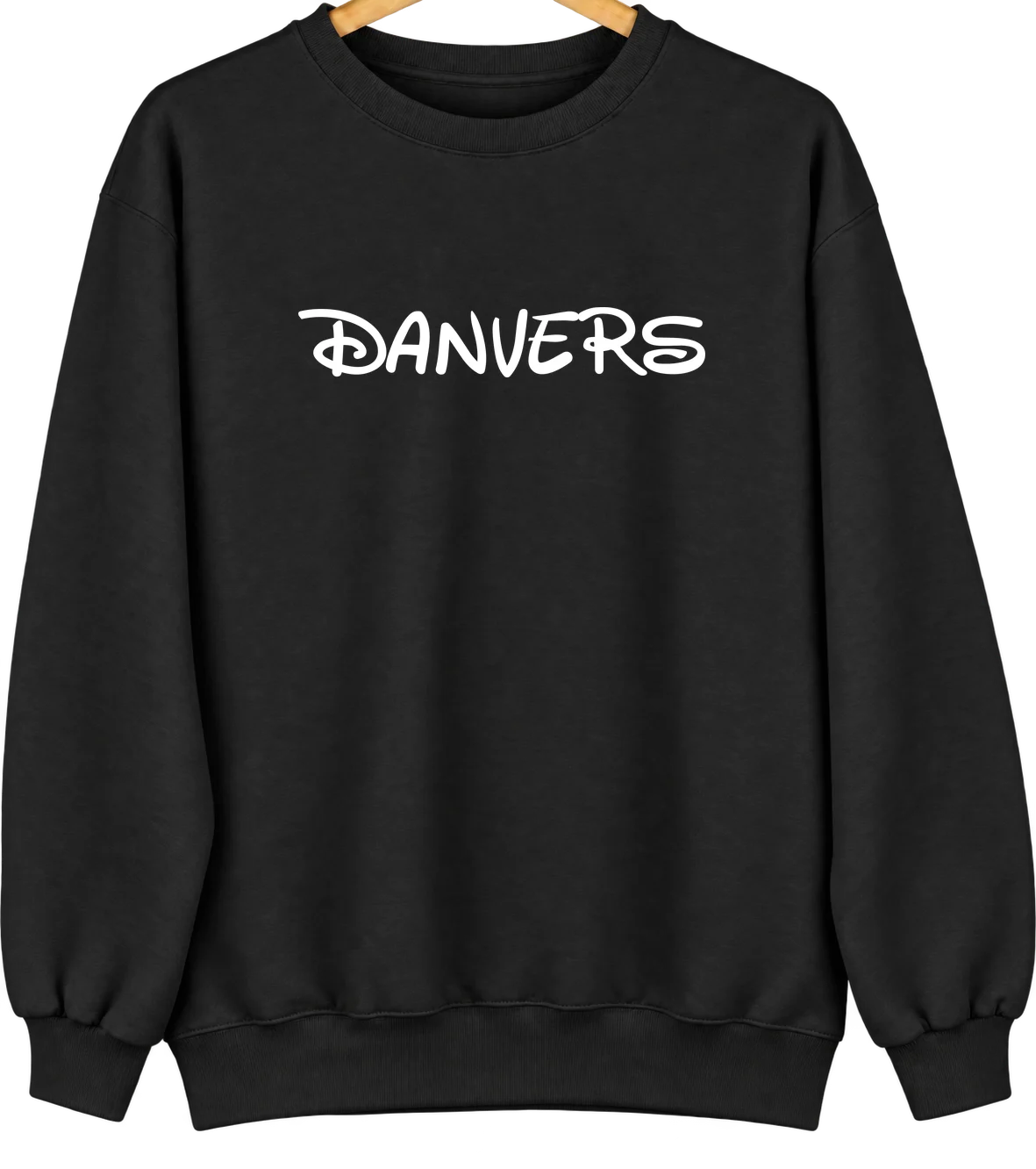 Danvers, Massachusetts Hometown Crewneck — Black