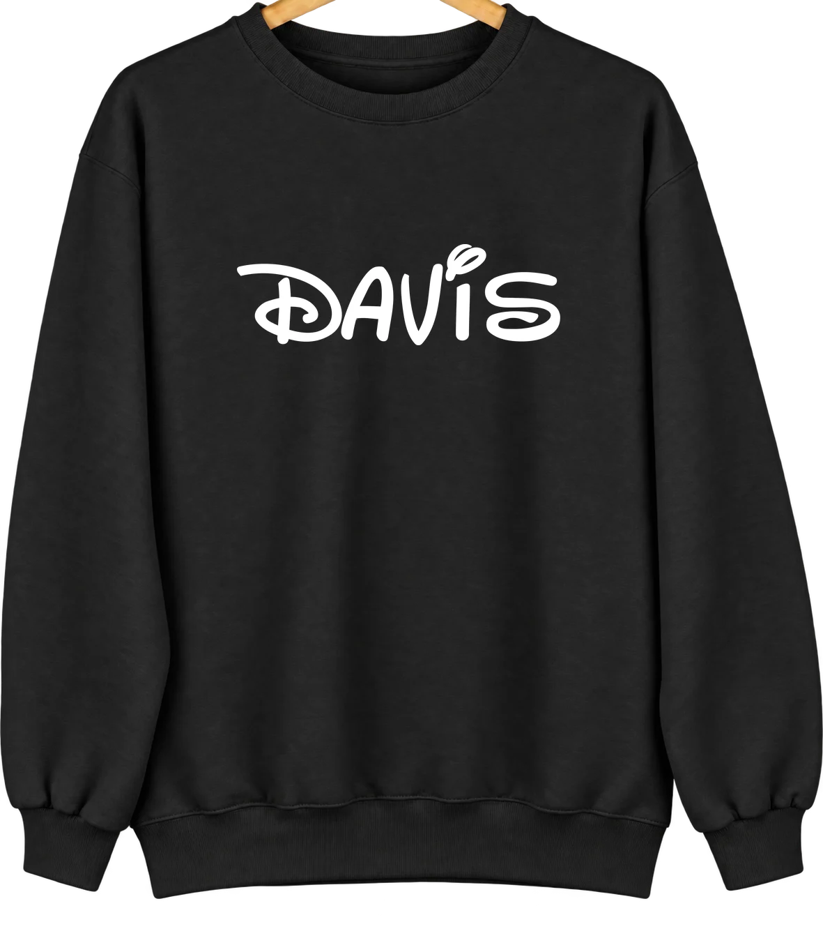 Davis, Illinois Hometown Crewneck — Black