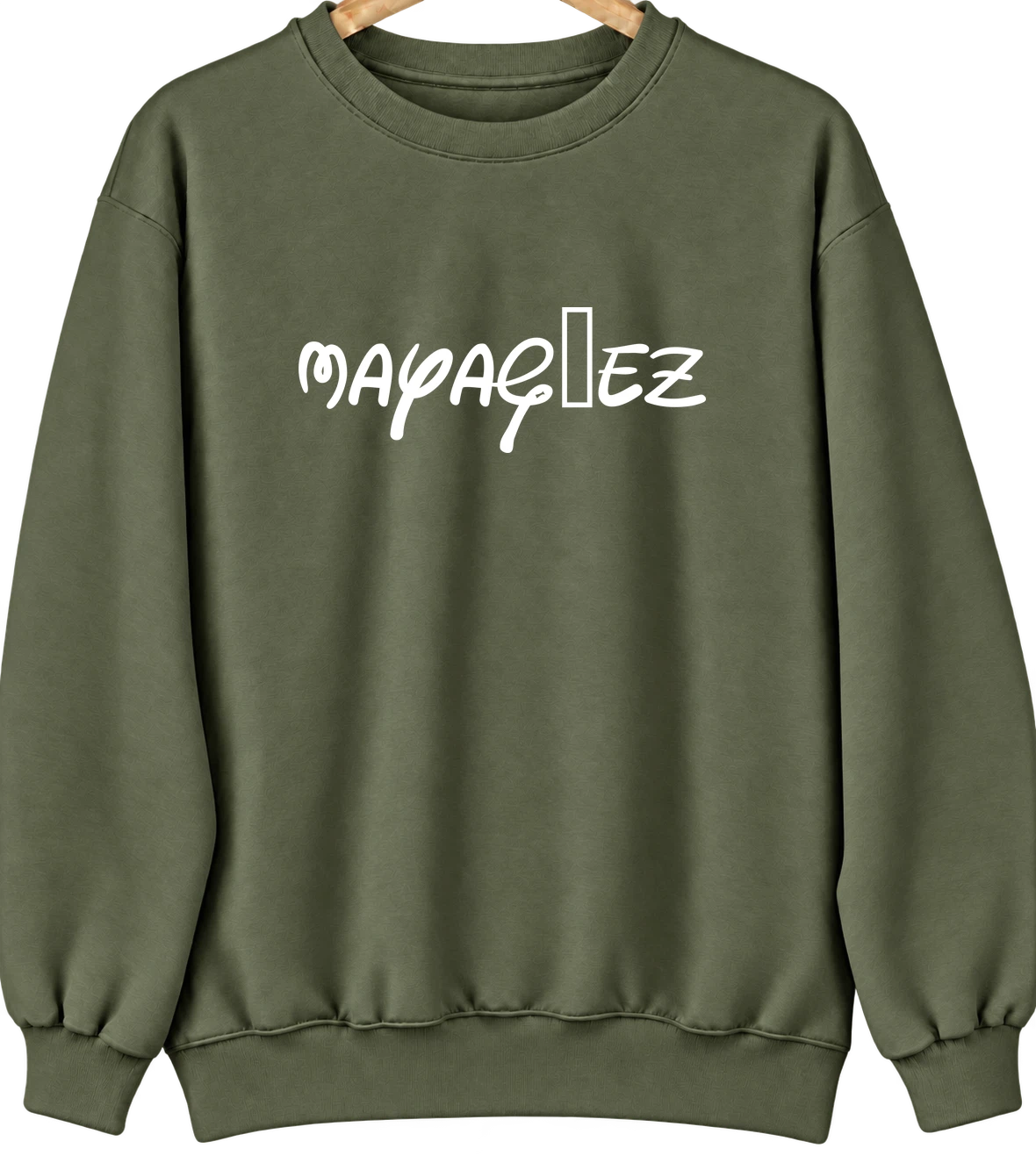 Mayagüez, Puerto Rico Hometown Crewneck — Military Green