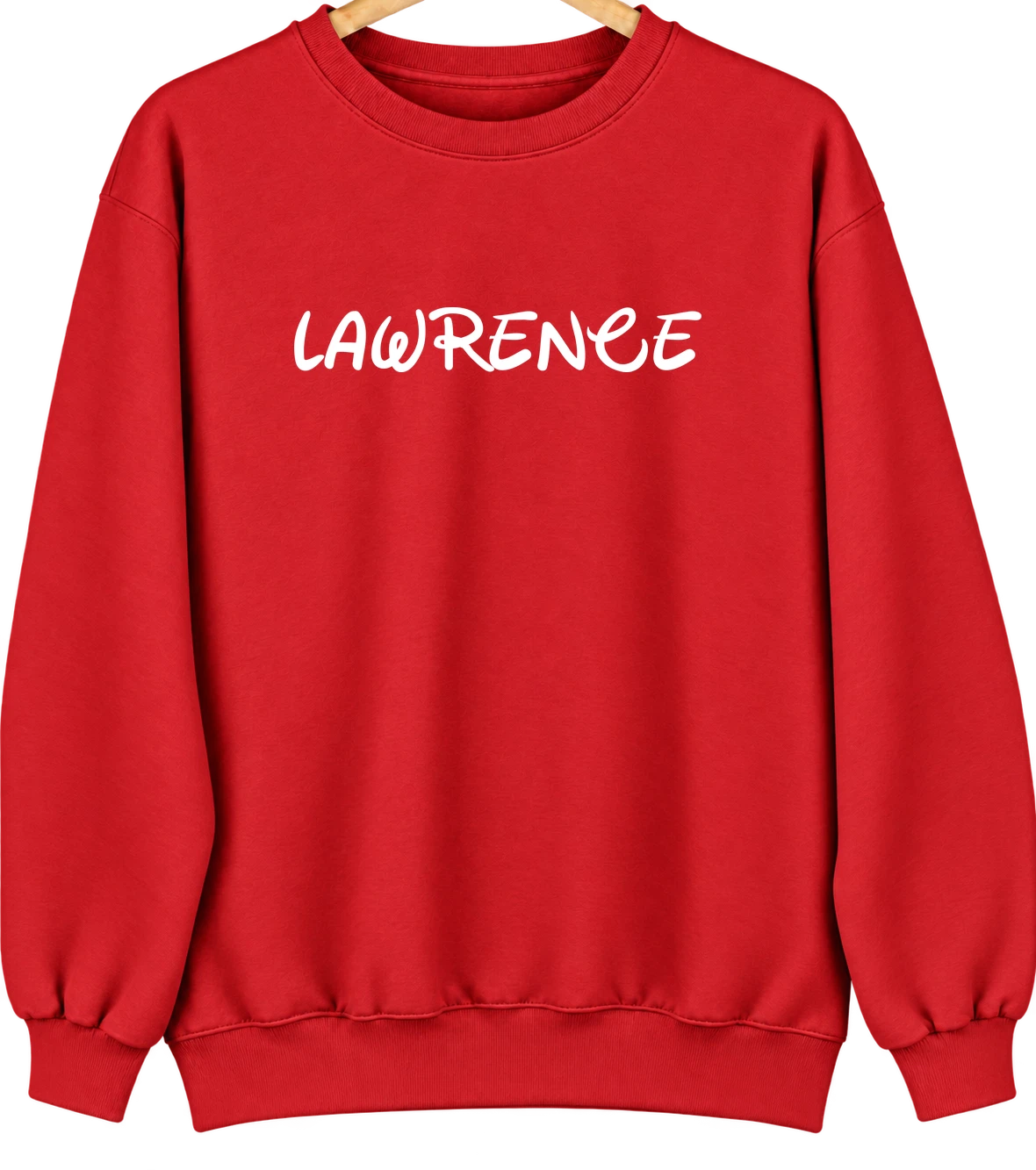 Lawrence, Kansas Hometown Crewneck — Red