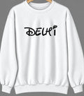 Delhi, Minnesota Hometown Crewneck — White