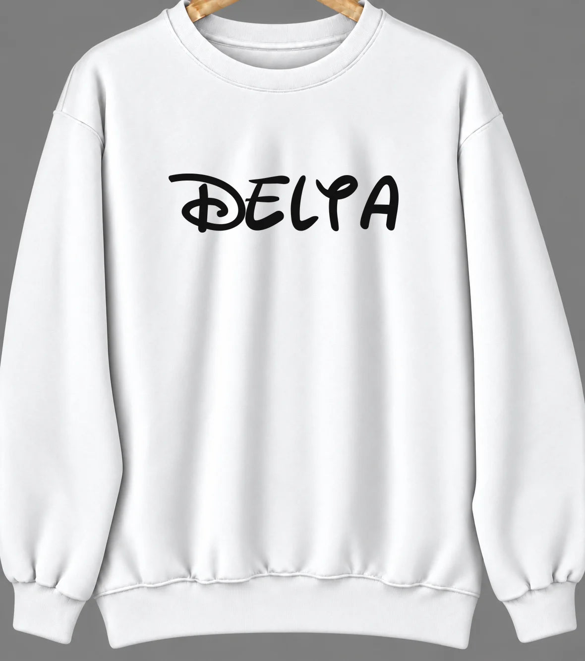 Delta, Alabama Hometown Crewneck — White