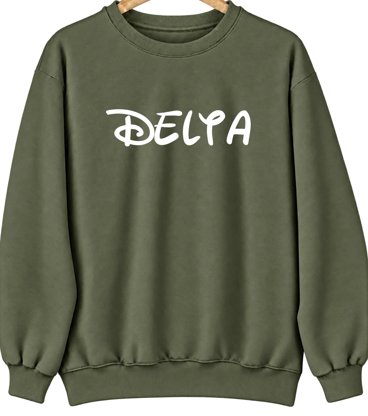 Delta, Colorado Hometown Crewneck — Military Green