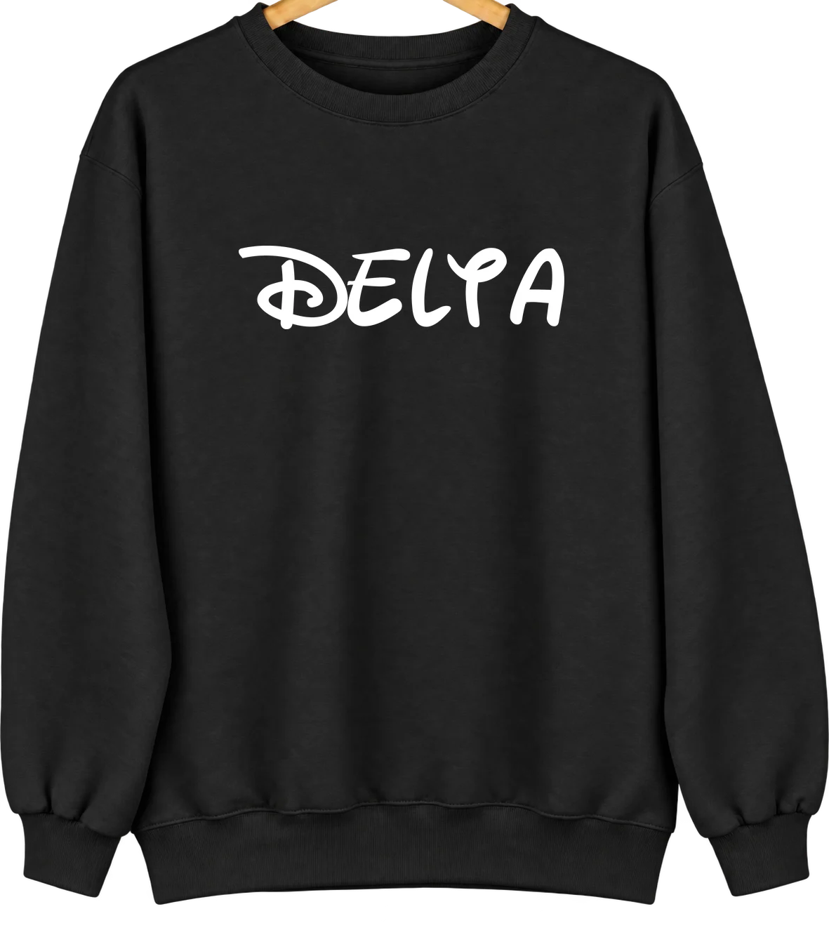 Delta, Iowa Hometown Crewneck — Black