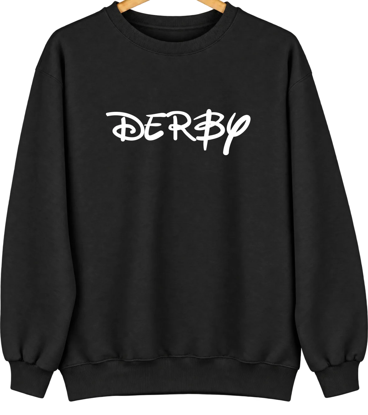Derby, Ohio Hometown Crewneck — Black