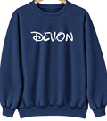 Devon, Kansas Hometown Crewneck — Navy