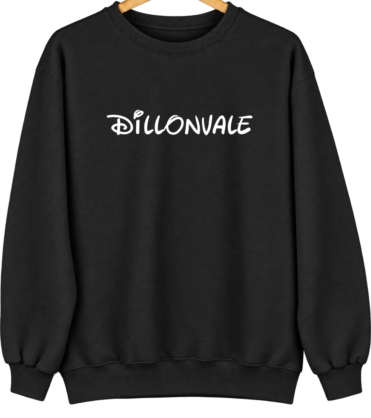 Dillonvale, Ohio Hometown Crewneck — Black