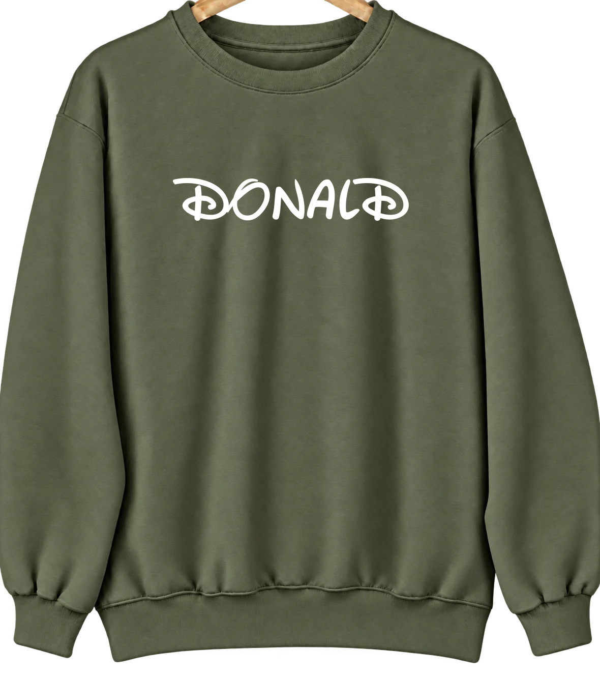 Donald, Washington Hometown Crewneck — Military Green