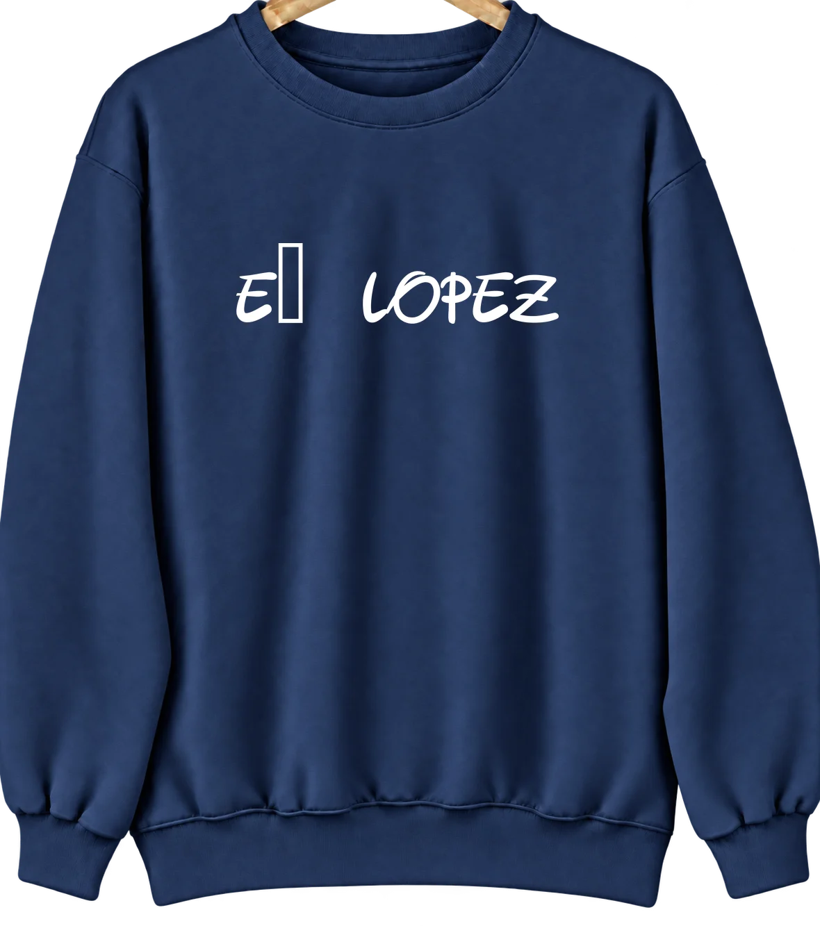 E. Lopez, Texas Hometown Crewneck — Navy