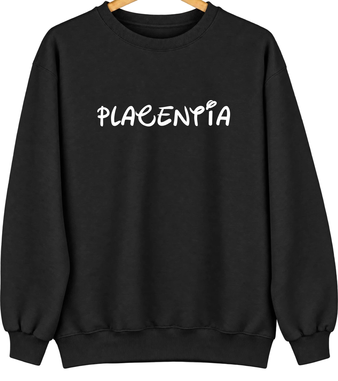 Placentia, California Hometown Crewneck — Black