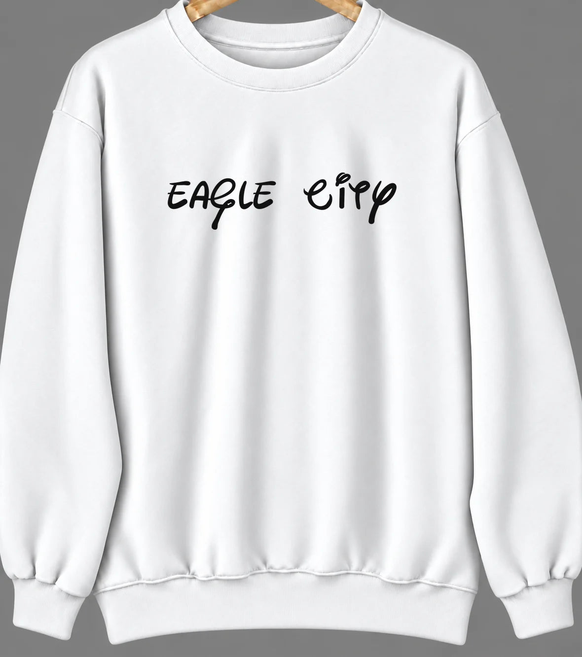 Eagle City, Oklahoma Hometown Crewneck — White