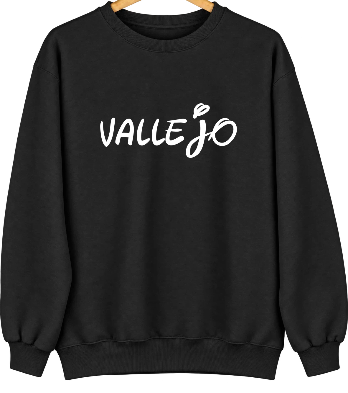 Vallejo, California Hometown Crewneck — Black
