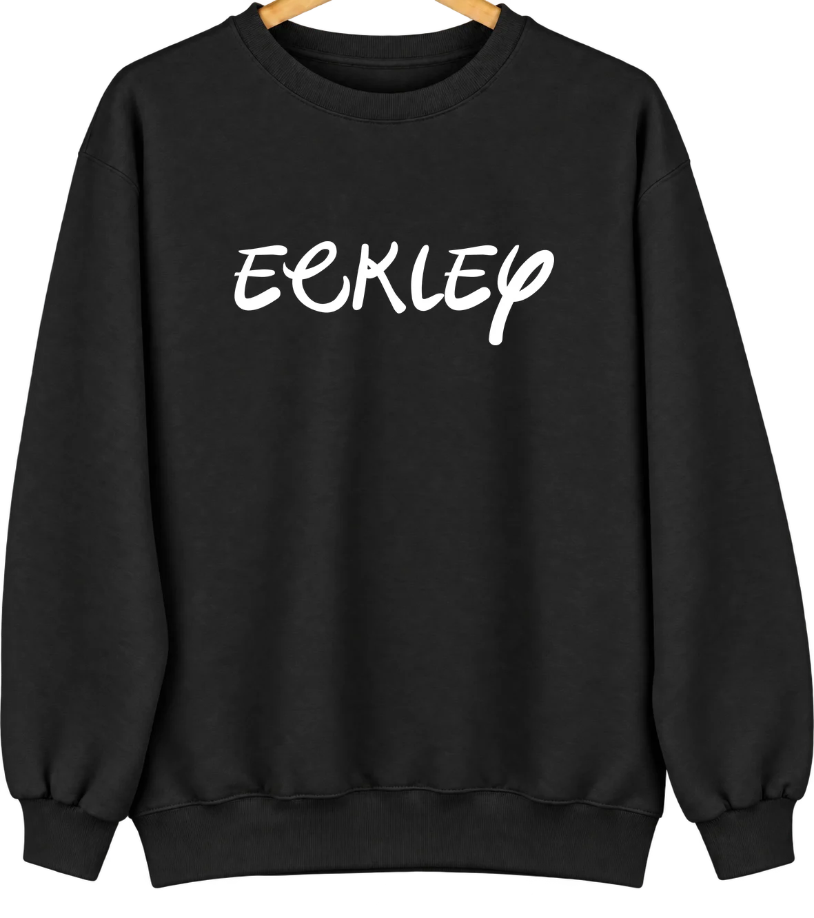 Eckley, Colorado Hometown Crewneck — Black