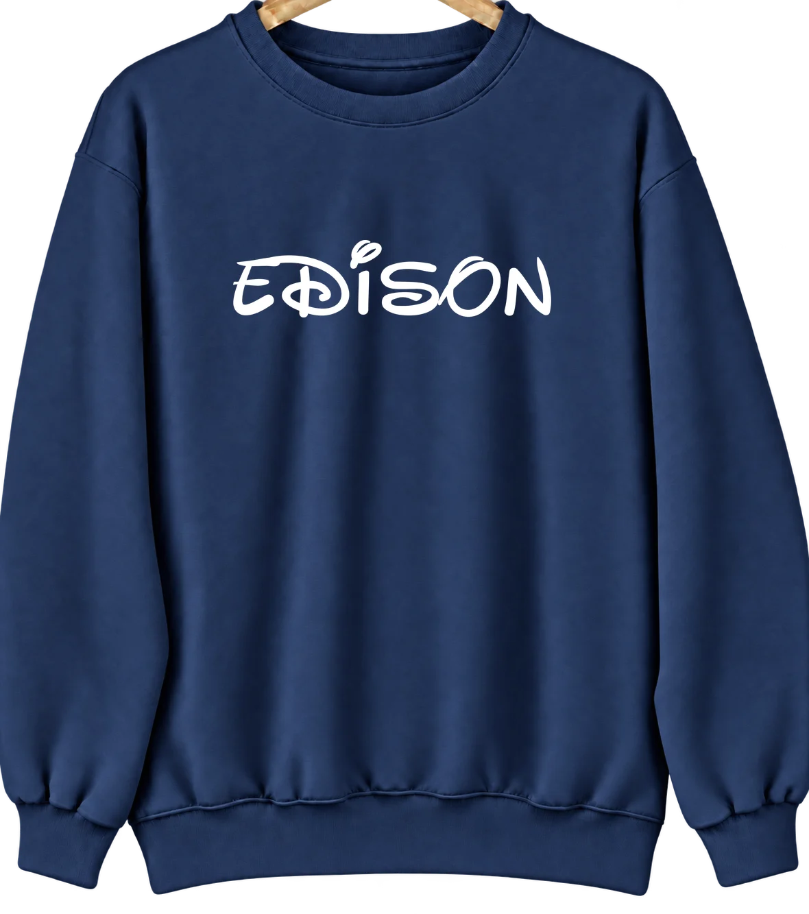 Edison, Nebraska Hometown Crewneck — Navy