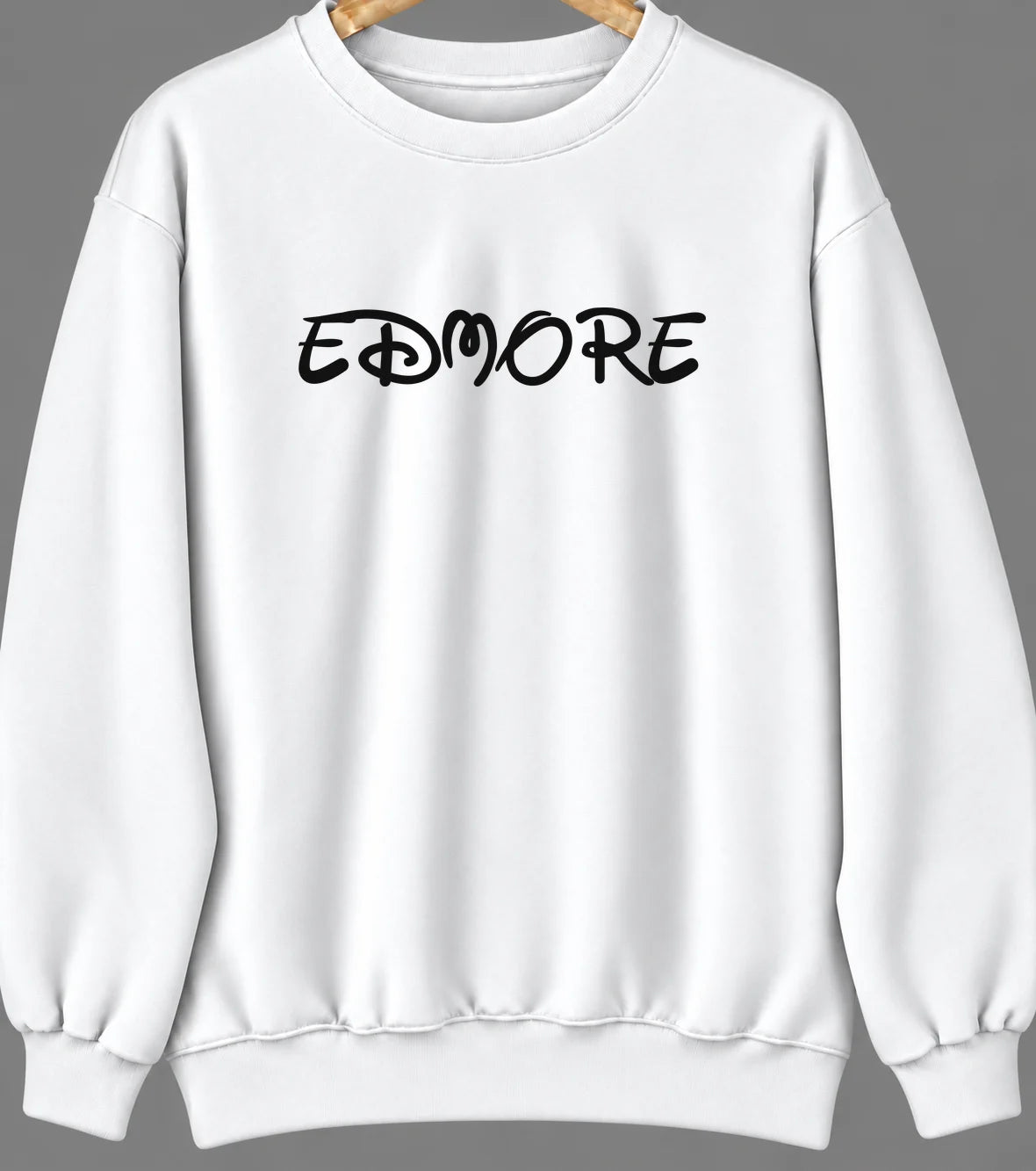 Edmore, North Dakota Hometown Crewneck — White
