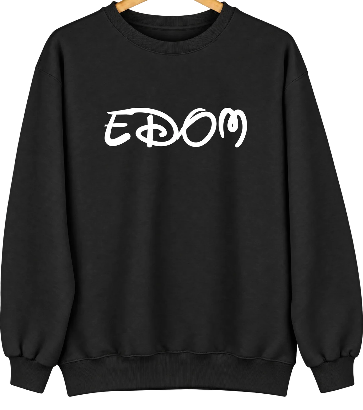 Edom, Texas Hometown Crewneck — Black