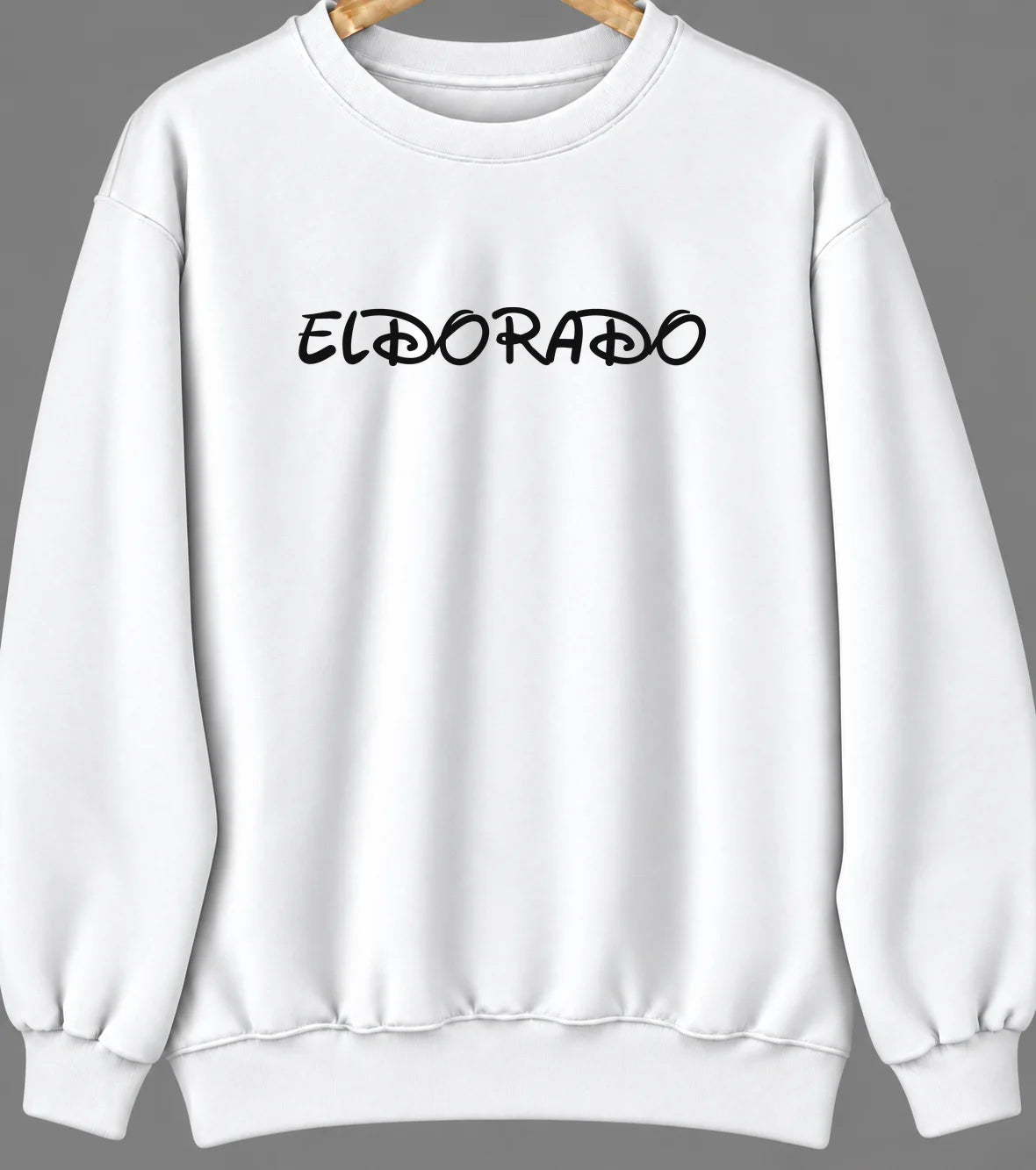 Eldorado, Texas Hometown Crewneck — White
