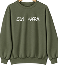 Elk Park, North Carolina Hometown Crewneck — Military Green