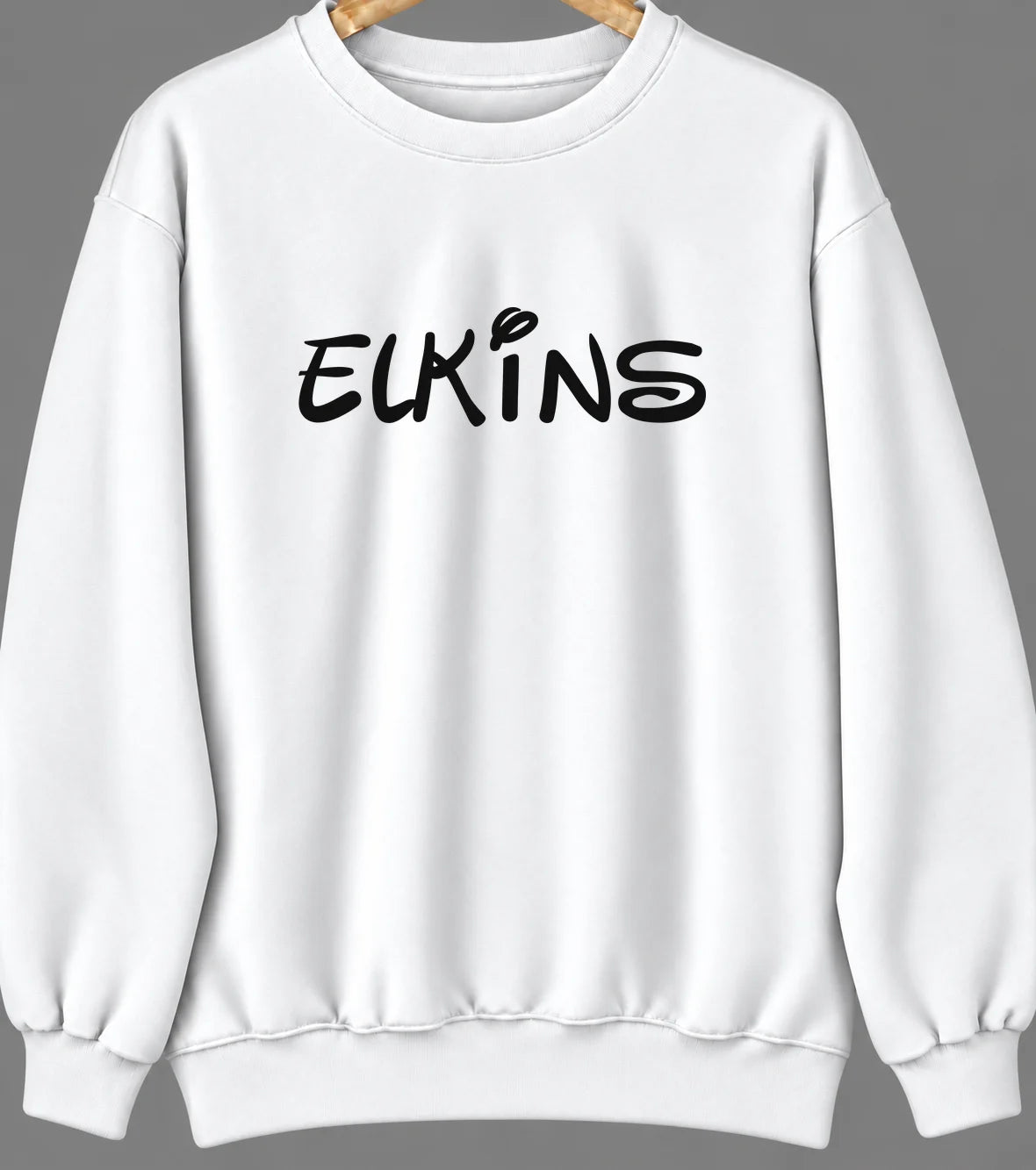 Elkins, Arkansas Hometown Crewneck — White