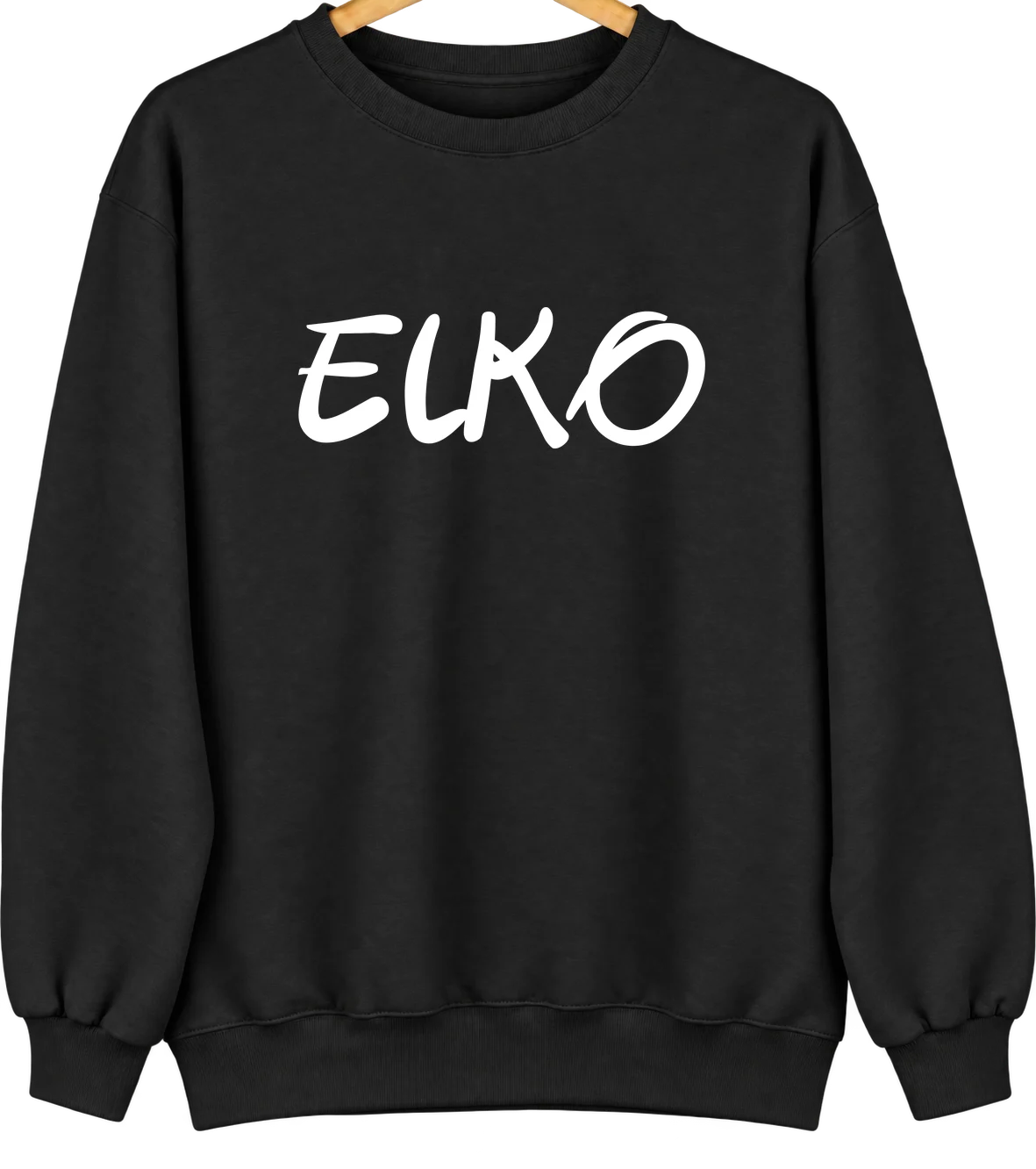 Elko, South Carolina Hometown Crewneck — Black